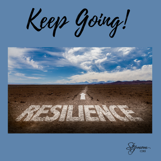 road with resilience word on the road. Resiliency tool Keep going