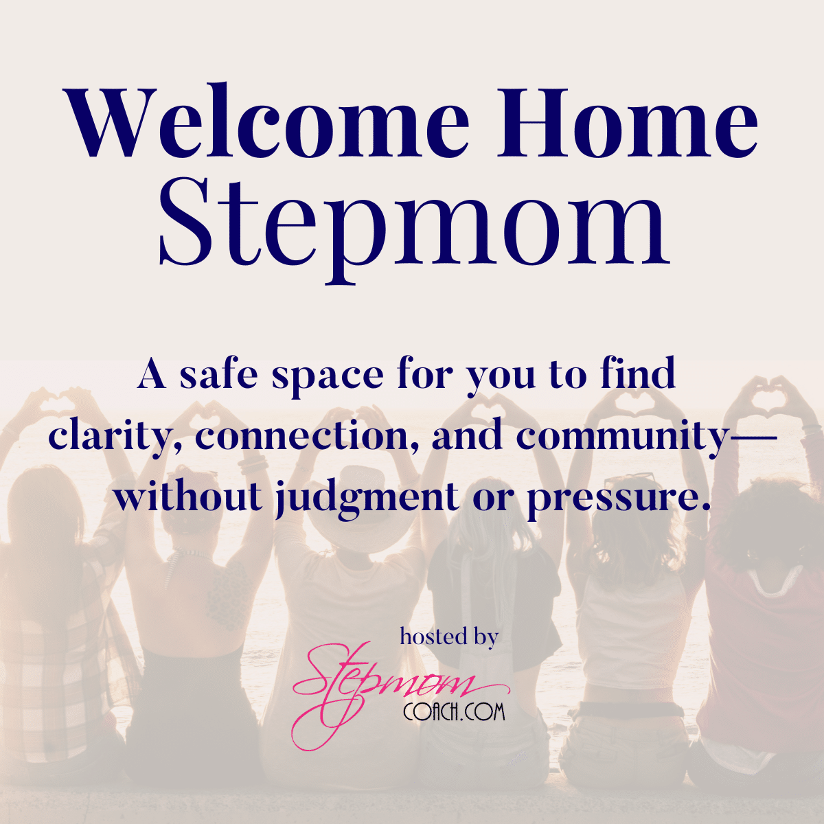 Group of women connecting online in supportive community for stepmoms.